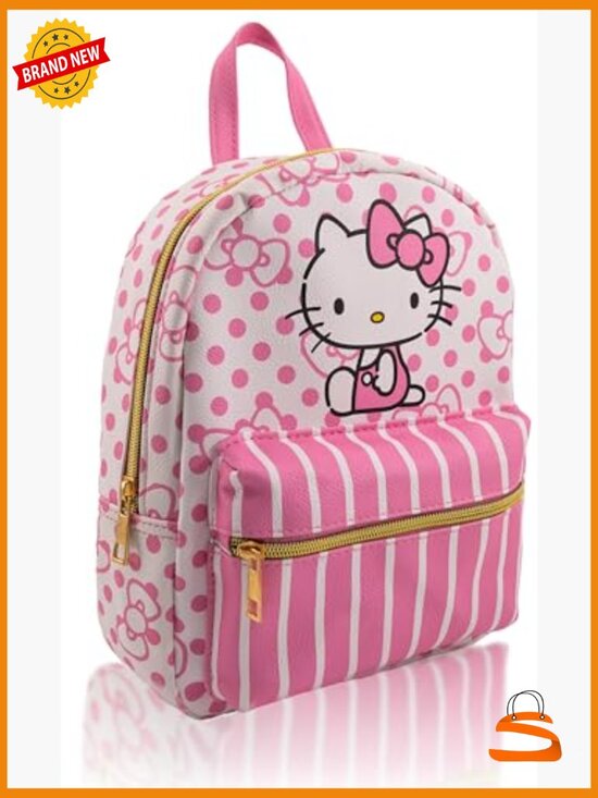Officially Licensed Hello Kitty Mini Backpack, PU Leather Daypack main image 6
